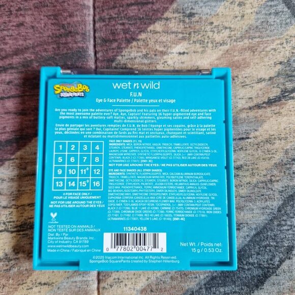 Wet n Wild x SpongeBob SquarePants “F.U.N.” Eye & Face Palette (New) - Picture 2 of 2